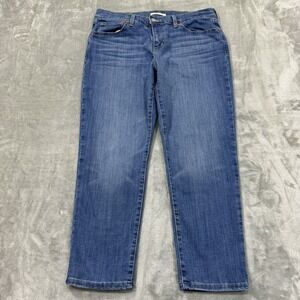 Levis Jeans Womens 29 Blue Boyfriend Stretch Medium Wash Denim Pockets Logo City